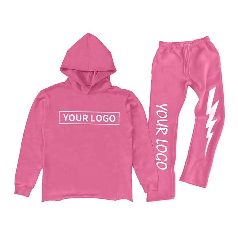 Men Stacked Sweatsuit Raw Hem Cut Edge Hoodie And Jogger Sweatpants Set Custom Logo Graphic 3D Puff Print Flared Tracksuit,Shuliqi Apparel - Men's Clothing Wholesale Manufacturer,Men Stacked Sweatsuit Raw Hem Cut Edge Hoodie And Jogger Sweatpants Set Custom Logo Graphic 3D Puff Print Flared Tracksuit