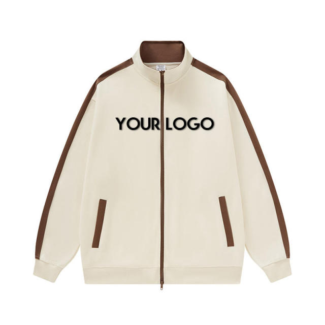 OEM Custom Embroidery Logo Unisex Blank Plain Zip Up Hoodie Side Striped Contrast 420G Cotton Sports Jacket,Shuliqi Apparel - Men's Clothing Wholesale Manufacturer,OEM Custom Embroidery Logo Unisex Blank Plain Zip Up Hoodie Side Striped Contrast 420G Cotton Sports Jacket