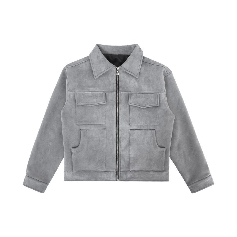 Oem Clothing Winter Autumn Custom Logo Suede Jacket Men High Street Multi-Pocket Loose Zipper Casual Men'S Solid Color Jacket,Shuliqi Apparel - Men's Clothing Wholesale Manufacturer,Oem Clothing Winter Autumn Custom Logo Suede Jacket Men High Street Multi-Pocket Loose Zipper Casual Men'S Solid Color Jacket