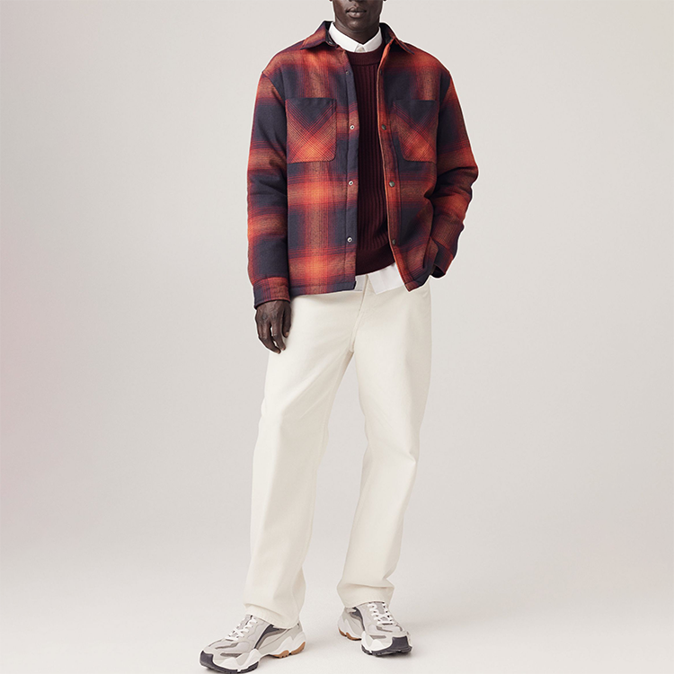 Private label OEM top quality men overshirt oversized custom LOGO warm buttons up plaid jacket for winter,Shuliqi Apparel - Men's Clothing Wholesale Manufacturer,Private label OEM top quality men overshirt oversized custom LOGO warm buttons up plaid jacket for winter