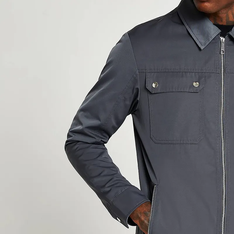 zipper front custom label work wear outfits simple design blank men long sleeve cotton twill fabric men jackets,Shuliqi Apparel - Men's Clothing Wholesale Manufacturer,zipper front custom label work wear outfits simple design blank men long sleeve cotton twill fabric men jackets