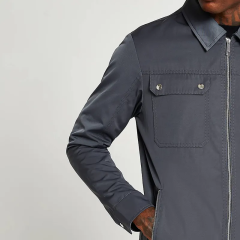 zipper front custom label work wear outfits simple design blank men long sleeve cotton twill fabric men jackets,Shuliqi Apparel - Men's Clothing Wholesale Manufacturer,zipper front custom label work wear outfits simple design blank men long sleeve cotton twill fabric men jackets