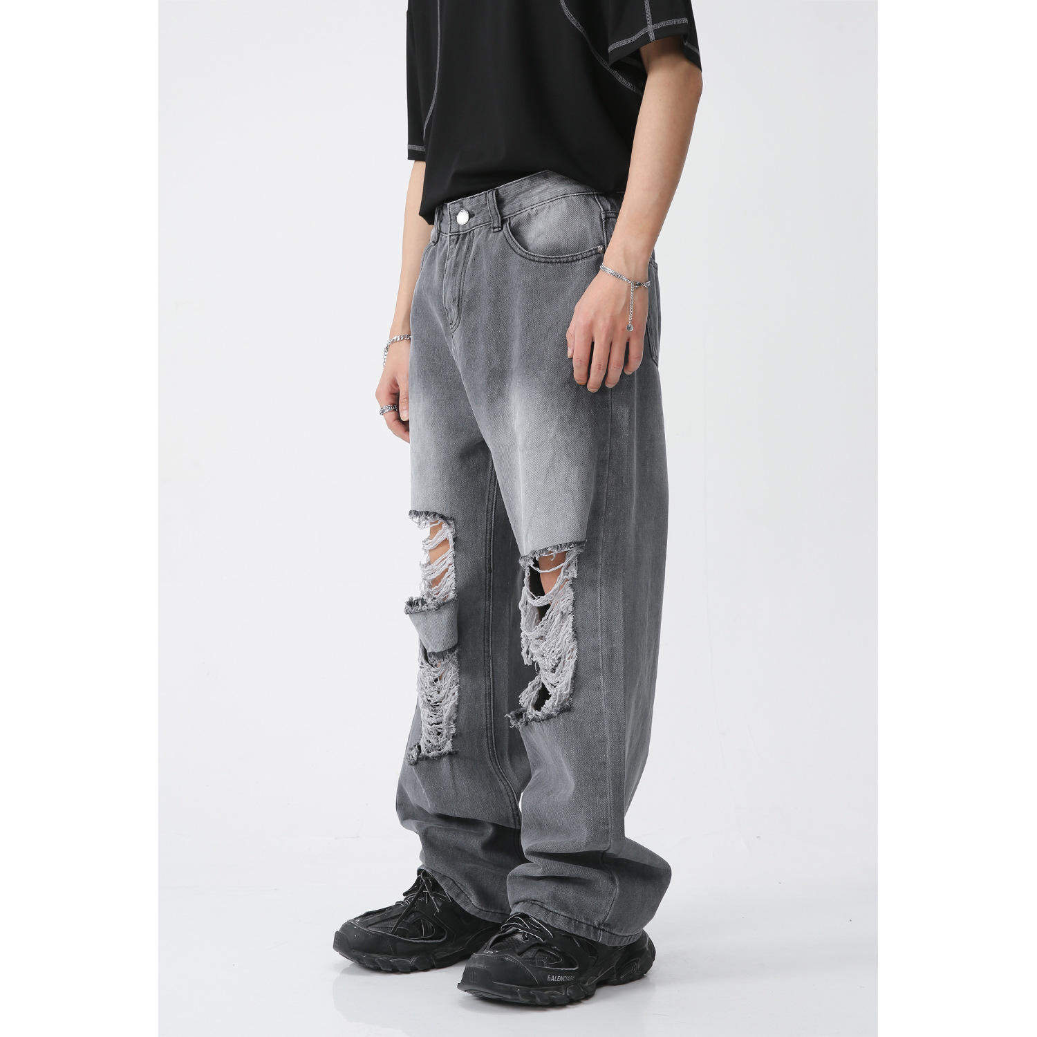 Custom Fashion Oversized Jeans Men Wide Leg Jeans Distressed Streetwear Denim Pants Baggy Jeans,Shuliqi Apparel - Men's Clothing Wholesale Manufacturer,Custom Fashion Oversized Jeans Men Wide Leg Jeans Distressed Streetwear Denim Pants Baggy Jeans