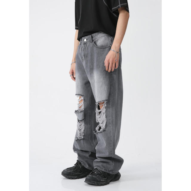 Custom Fashion Oversized Jeans Men Wide Leg Jeans Distressed Streetwear Denim Pants Baggy Jeans,Shuliqi Apparel - Men's Clothing Wholesale Manufacturer,Custom Fashion Oversized Jeans Men Wide Leg Jeans Distressed Streetwear Denim Pants Baggy Jeans