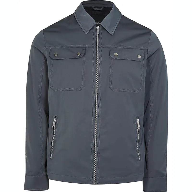 zipper front custom label work wear outfits simple design blank men long sleeve cotton twill fabric men jackets,Shuliqi Apparel - Men's Clothing Wholesale Manufacturer,zipper front custom label work wear outfits simple design blank men long sleeve cotton twill fabric men jackets