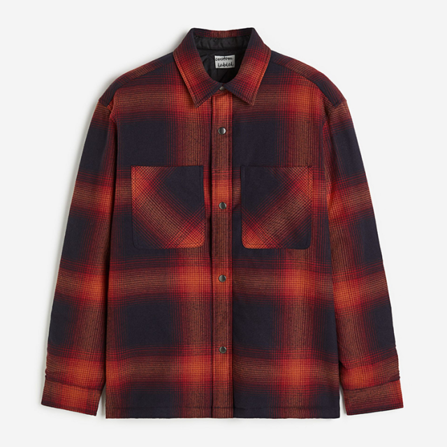 Private label OEM top quality men overshirt oversized custom LOGO warm buttons up plaid jacket for winter,Shuliqi Apparel - Men's Clothing Wholesale Manufacturer,Private label OEM top quality men overshirt oversized custom LOGO warm buttons up plaid jacket for winter