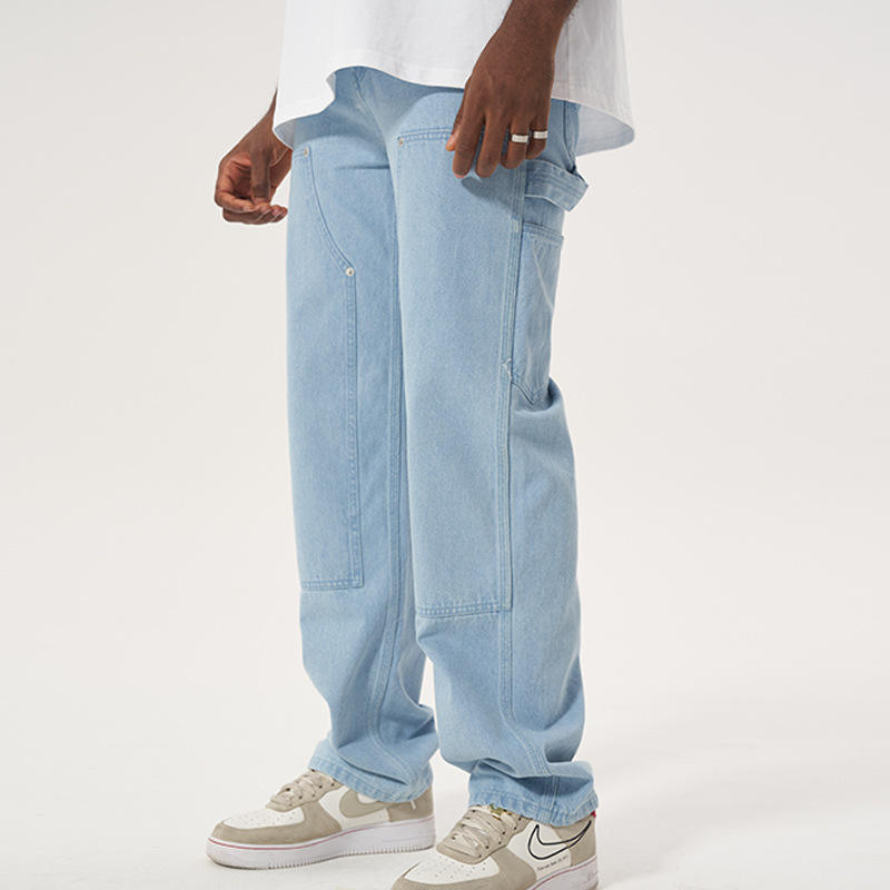Custom Logo Loose Fit Jeans High Waist Double Knee Denim Pants Men Oem Washed Effect Jeans Cargo Pants Men'S Jeans,Shuliqi Apparel - Men's Clothing Wholesale Manufacturer,Custom Logo Loose Fit Jeans High Waist Double Knee Denim Pants Men Oem Washed Effect Jeans Cargo Pants Men'S Jeans
