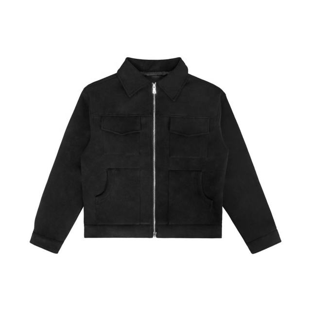 Oem Clothing Winter Autumn Custom Logo Suede Jacket Men High Street Multi-Pocket Loose Zipper Casual Men'S Solid Color Jacket,Shuliqi Apparel - Men's Clothing Wholesale Manufacturer,Oem Clothing Winter Autumn Custom Logo Suede Jacket Men High Street Multi-Pocket Loose Zipper Casual Men'S Solid Color Jacket