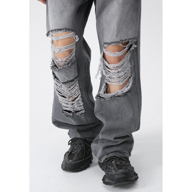 Custom Fashion Oversized Jeans Men Wide Leg Jeans Distressed Streetwear Denim Pants Baggy Jeans,Shuliqi Apparel - Men's Clothing Wholesale Manufacturer,Custom Fashion Oversized Jeans Men Wide Leg Jeans Distressed Streetwear Denim Pants Baggy Jeans