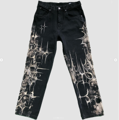 Custom Hip Hop Baggy Patchwork Flare Stacked Denim Jeans Luxury Vintage Fashion Men's Design Jeans,Shuliqi Apparel - Men's Clothing Wholesale Manufacturer,Custom Hip Hop Baggy Patchwork Flare Stacked Denim Jeans Luxury Vintage Fashion Men's Design Jeans
