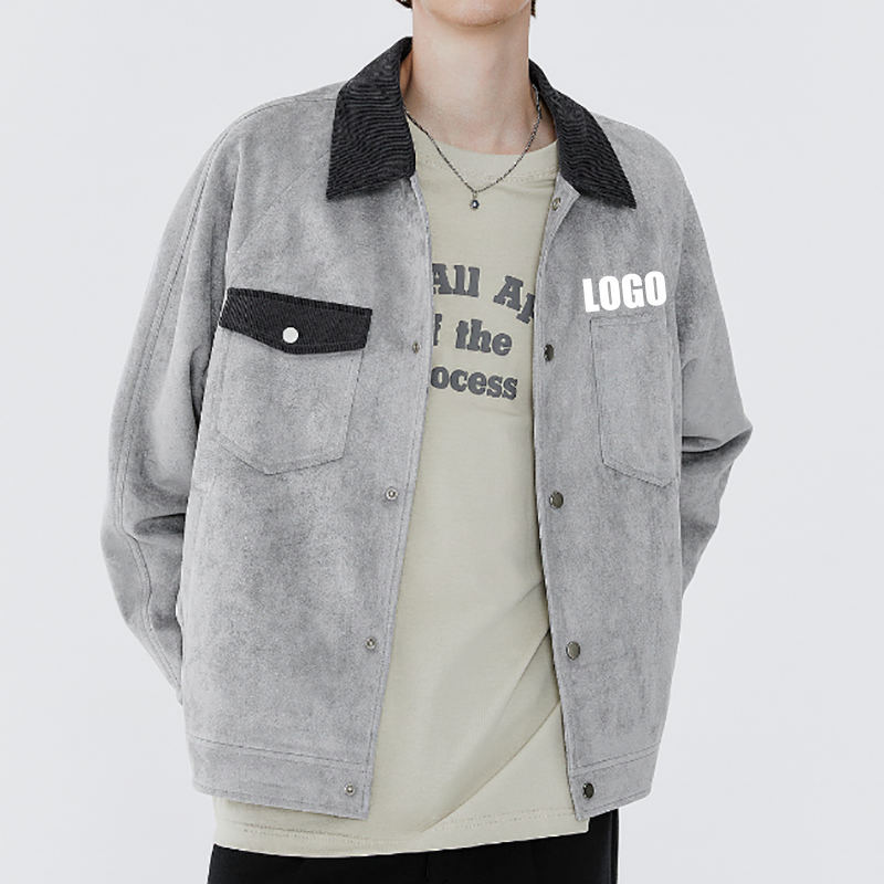 OEM Wholesale Custom Logo High Quality Corduroy Collar Button Up Suede Regular Fit Men Casual Work Jacket,Shuliqi Apparel - Men's Clothing Wholesale Manufacturer,OEM Wholesale Custom Logo High Quality Corduroy Collar Button Up Suede Regular Fit Men Casual Work Jacket