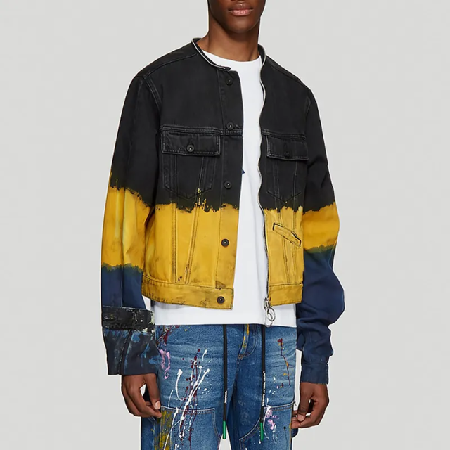 OEM Service Tie Dyed Men Custom Logo Washed Fashion Denim Fall Jacket Buttons Front Long Sleeve Cotton Street Outwear,Shuliqi Apparel - Men's Clothing Wholesale Manufacturer,OEM Service Tie Dyed Men Custom Logo Washed Fashion Denim Fall Jacket Buttons Front Long Sleeve Cotton Street Outwear