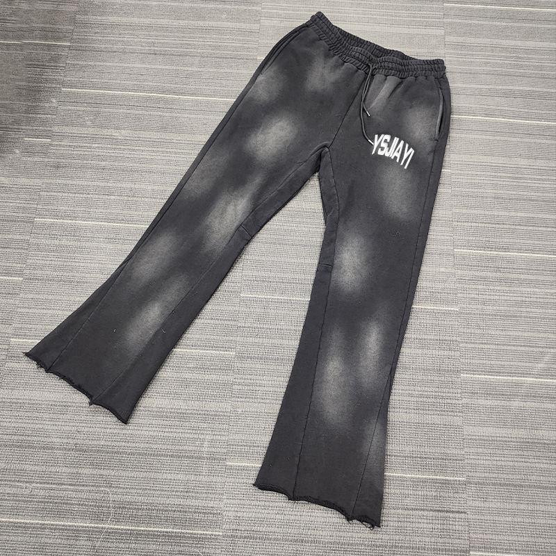 Streetwear Mens French Terry Flare Slim Sweatpants Slim Fit Heavyweight Stacked Flare Sweat Pants Men,Shuliqi Apparel - Men's Clothing Wholesale Manufacturer,Streetwear Mens French Terry Flare Slim Sweatpants Slim Fit Heavyweight Stacked Flare Sweat Pants Men
