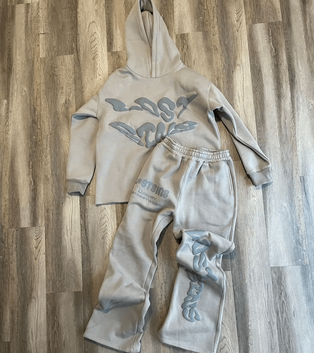 Custom 100% Cotton Youth Casual Flared Jogger Track Suit Set Puff Printing Stacked Sweat Pants With Hoodie,Shuliqi Apparel - Men's Clothing Wholesale Manufacturer,Custom 100% Cotton Youth Casual Flared Jogger Track Suit Set Puff Printing Stacked Sweat Pants With Hoodie