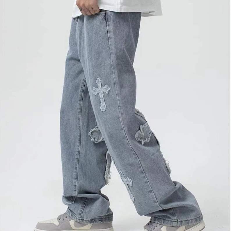 Hot Sale Custom Jeans Fashion Streetwear Hip Hop Low Rise Baggy Jeans Trousers Cross Mens Denim Pants,Shuliqi Apparel - Men's Clothing Wholesale Manufacturer,Hot Sale Custom Jeans Fashion Streetwear Hip Hop Low Rise Baggy Jeans Trousers Cross Mens Denim Pants