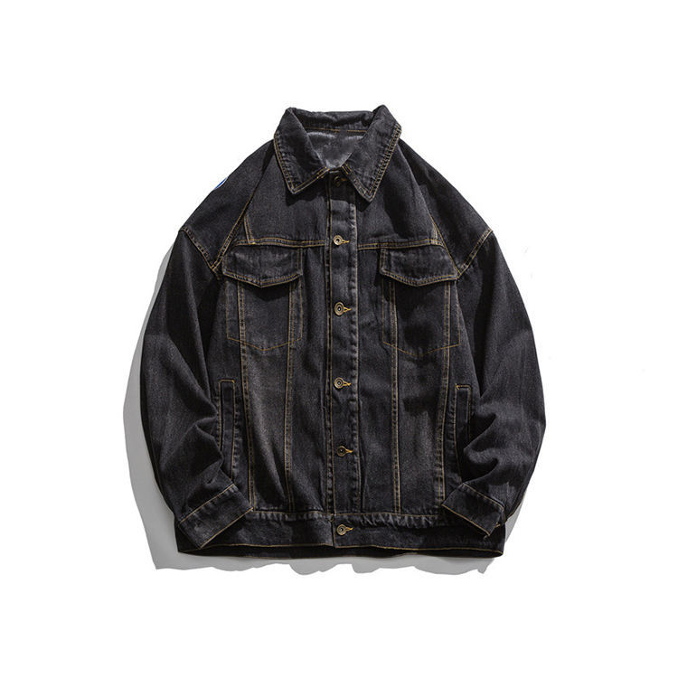 Custom Logo Street Wear 100% Polyester Spring Outdoor Black Unisex Jean Coat Men Denim Jacket,Shuliqi Apparel - Men's Clothing Wholesale Manufacturer,Custom Logo Street Wear 100% Polyester Spring Outdoor Black Unisex Jean Coat Men Denim Jacket