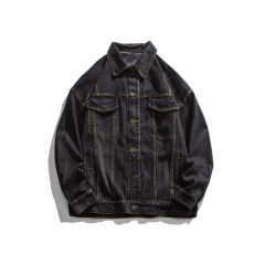 Custom Logo Street Wear 100% Polyester Spring Outdoor Black Unisex Jean Coat Men Denim Jacket,Shuliqi Apparel - Men's Clothing Wholesale Manufacturer,Custom Logo Street Wear 100% Polyester Spring Outdoor Black Unisex Jean Coat Men Denim Jacket