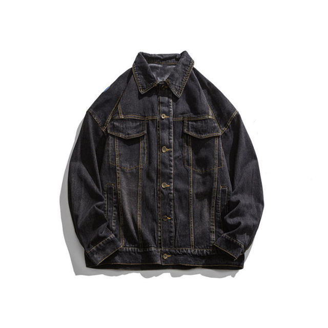 Custom Logo Street Wear 100% Polyester Spring Outdoor Black Unisex Jean Coat Men Denim Jacket,Shuliqi Apparel - Men's Clothing Wholesale Manufacturer,Custom Logo Street Wear 100% Polyester Spring Outdoor Black Unisex Jean Coat Men Denim Jacket