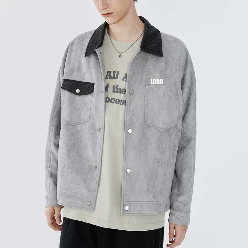 OEM Wholesale Custom Logo High Quality Corduroy Collar Button Up Suede Regular Fit Men Casual Work Jacket,Shuliqi Apparel - Men's Clothing Wholesale Manufacturer,OEM Wholesale Custom Logo High Quality Corduroy Collar Button Up Suede Regular Fit Men Casual Work Jacket