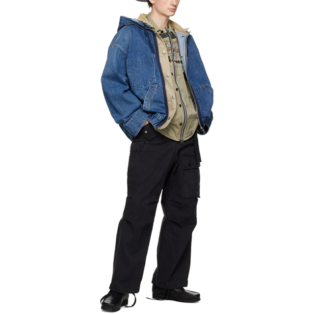 Factory Wholesale Custom Logo 100% Cotton Two Way Zip Up Patch Pockets Hooded Jacket Washed Blue Layered Denim Jacket,Shuliqi Apparel - Men's Clothing Wholesale Manufacturer,Factory Wholesale Custom Logo 100% Cotton Two Way Zip Up Patch Pockets Hooded Jacket Washed Blue Layered Denim Jacket