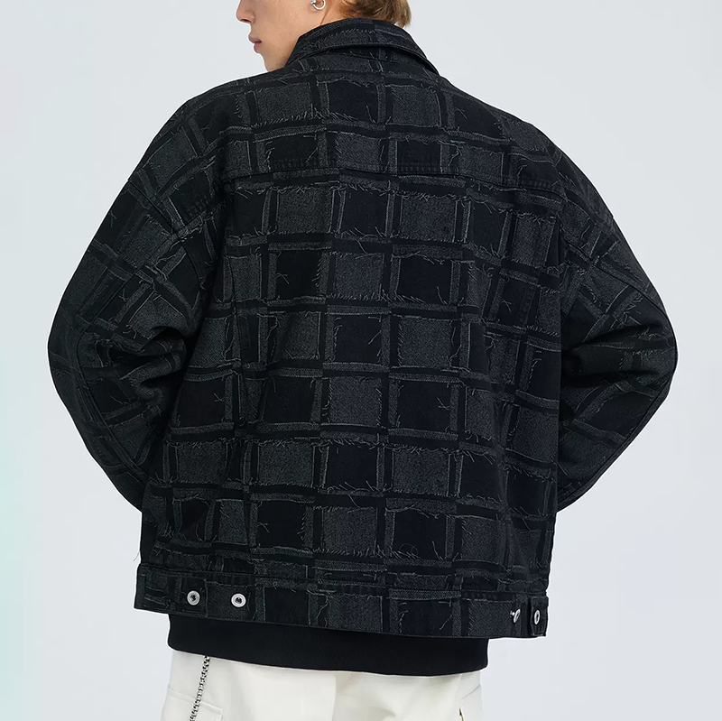 Wholesale custom all over printing contrasting color turn down collar button up men designer denim jacket,Shuliqi Apparel - Men's Clothing Wholesale Manufacturer,Wholesale custom all over printing contrasting color turn down collar button up men designer denim jacket