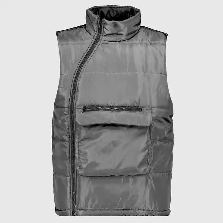OEM custom design wholesale irregular zip up stand collar water repellent quilted vest plus sized men down vest,Shuliqi Apparel - Men's Clothing Wholesale Manufacturer,OEM custom design wholesale irregular zip up stand collar water repellent quilted vest plus sized men down vest