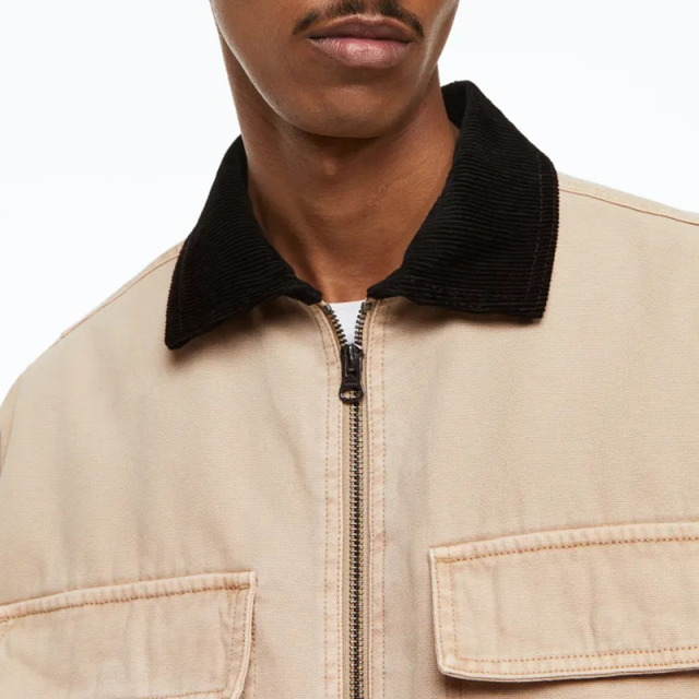 OEM Custom Logo 100% Canvas Cotton Multi Pockets Zip Up Corduroy Collar Men Casual Work Jacket,Shuliqi Apparel - Men's Clothing Wholesale Manufacturer,OEM Custom Logo 100% Canvas Cotton Multi Pockets Zip Up Corduroy Collar Men Casual Work Jacket