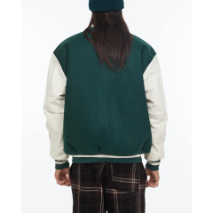 Wholesale custom logo chenille patch embroidery button up contrasting color letterman baseball jacket,Shuliqi Apparel - Men's Clothing Wholesale Manufacturer,Wholesale custom logo chenille patch embroidery button up contrasting color letterman baseball jacket