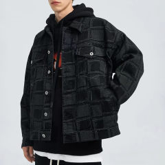Wholesale custom all over printing contrasting color turn down collar button up men designer denim jacket,Shuliqi Apparel - Men's Clothing Wholesale Manufacturer,Wholesale custom all over printing contrasting color turn down collar button up men designer denim jacket