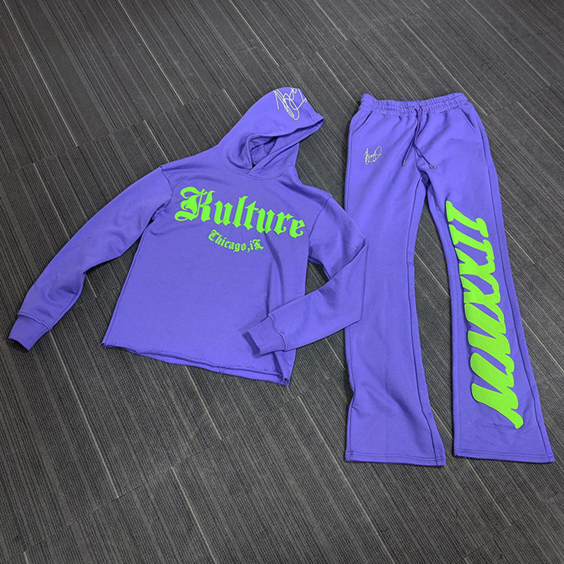 Streetwear mens slim fit tracksuit custom sweat suits high quality sweatsuits stacked hoodie and jogger set,Shuliqi Apparel - Men's Clothing Wholesale Manufacturer,Streetwear mens slim fit tracksuit custom sweat suits high quality sweatsuits stacked hoodie and jogger set