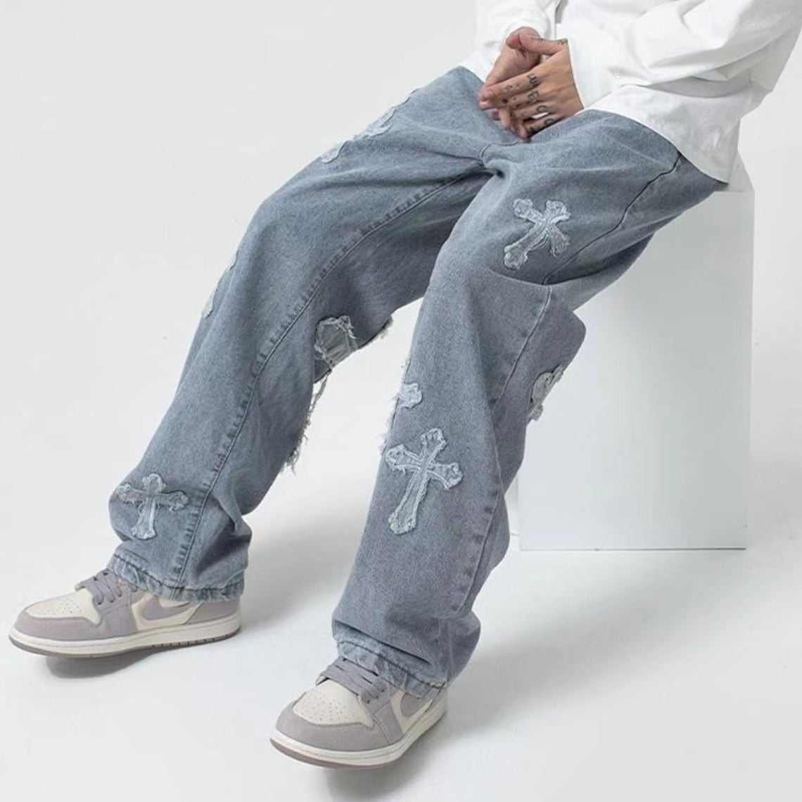 Hot Sale Custom Jeans Fashion Streetwear Hip Hop Low Rise Baggy Jeans Trousers Cross Mens Denim Pants,Shuliqi Apparel - Men's Clothing Wholesale Manufacturer,Hot Sale Custom Jeans Fashion Streetwear Hip Hop Low Rise Baggy Jeans Trousers Cross Mens Denim Pants