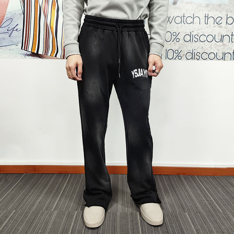 Streetwear Mens French Terry Flare Slim Sweatpants Slim Fit Heavyweight Stacked Flare Sweat Pants Men,Shuliqi Apparel - Men's Clothing Wholesale Manufacturer,Streetwear Mens French Terry Flare Slim Sweatpants Slim Fit Heavyweight Stacked Flare Sweat Pants Men