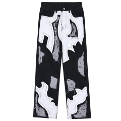 Custom Hip Hop Ripped Homme Fashion Straight Loose Flare Stacked Denim Jeans Patch Cargo Work Luxury Jeans Men,Shuliqi Apparel - Men's Clothing Wholesale Manufacturer,Custom Hip Hop Ripped Homme Fashion Straight Loose Flare Stacked Denim Jeans Patch Cargo Work Luxury Jeans Men