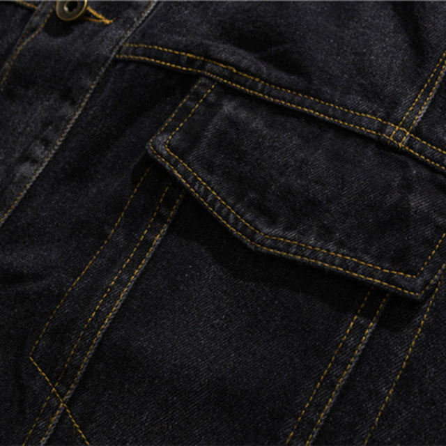 Custom Logo Street Wear 100% Polyester Spring Outdoor Black Unisex Jean Coat Men Denim Jacket,Shuliqi Apparel - Men's Clothing Wholesale Manufacturer,Custom Logo Street Wear 100% Polyester Spring Outdoor Black Unisex Jean Coat Men Denim Jacket