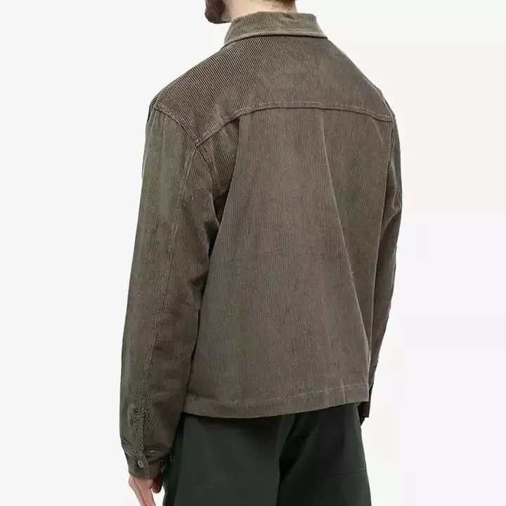 OEM custom logo corduroy flap pockets regular fit zip up turn down collar men casual work jacket,Shuliqi Apparel - Men's Clothing Wholesale Manufacturer,OEM custom logo corduroy flap pockets regular fit zip up turn down collar men casual work jacket