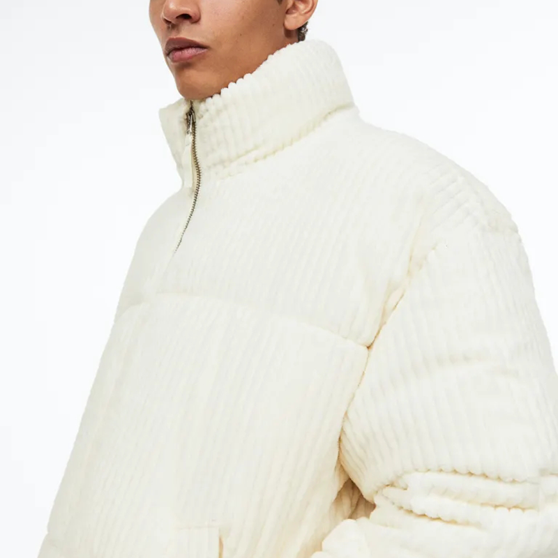Winter Custom Logo Wholesale Windproof Stand Collar Zip Up Men Plain Casual Corduroy Puffer Jacket,Shuliqi Apparel - Men's Clothing Wholesale Manufacturer,Winter Custom Logo Wholesale Windproof Stand Collar Zip Up Men Plain Casual Corduroy Puffer Jacket