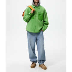 OEM custom logo high quality flap pockets button up regular fit contrast fleece overshirt men designer jacket,Shuliqi Apparel - Men's Clothing Wholesale Manufacturer,OEM custom logo high quality flap pockets button up regular fit contrast fleece overshirt men designer jacket
