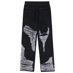 Custom Hip Hop Ripped Homme Fashion Straight Loose Flare Stacked Denim Jeans Patch Cargo Work Luxury Jeans Men,Shuliqi Apparel - Men's Clothing Wholesale Manufacturer,Custom Hip Hop Ripped Homme Fashion Straight Loose Flare Stacked Denim Jeans Patch Cargo Work Luxury Jeans Men