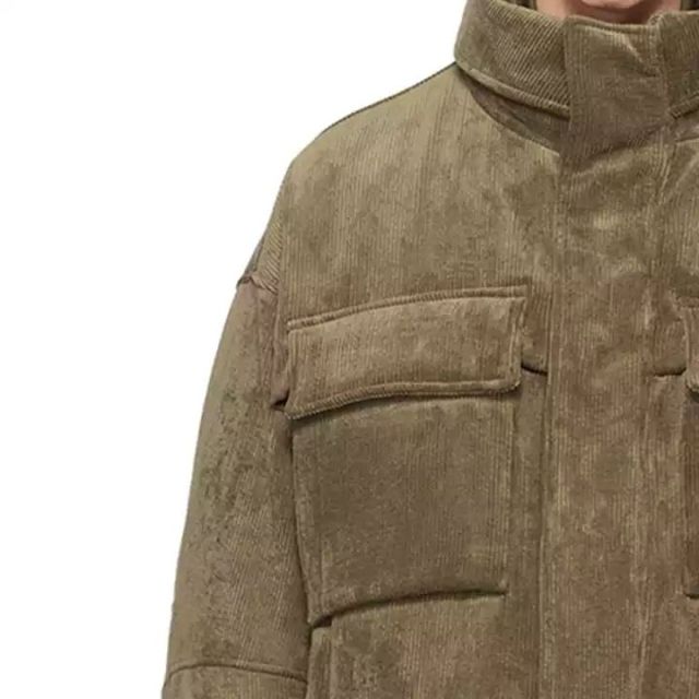 Factory wholesale custom high quality corduroy stand collar flap pocket plus size men designer jacket,Shuliqi Apparel - Men's Clothing Wholesale Manufacturer,Factory wholesale custom high quality corduroy stand collar flap pocket plus size men designer jacket