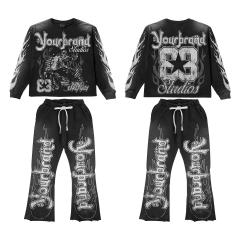 Custom Wholesale heavy Long Sleeves Printed Weight Sweatshirt And Sweatpants Set Vintage Crew Neck Erkek Sweatshirt,Shuliqi Apparel - Men's Clothing Wholesale Manufacturer,Custom Wholesale heavy Long Sleeves Printed Weight Sweatshirt And Sweatpants Set Vintage Crew Neck Erkek Sweatshirt