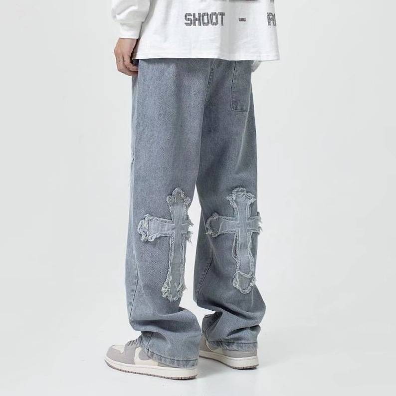 Hot Sale Custom Jeans Fashion Streetwear Hip Hop Low Rise Baggy Jeans Trousers Cross Mens Denim Pants,Shuliqi Apparel - Men's Clothing Wholesale Manufacturer,Hot Sale Custom Jeans Fashion Streetwear Hip Hop Low Rise Baggy Jeans Trousers Cross Mens Denim Pants