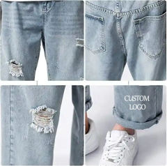 Custom Printing Men'S Casual Ripped Jeans Loose Fit Straight Leg Denim Pants Distressed Stretchy Jean Trousers With Holes,Shuliqi Apparel - Men's Clothing Wholesale Manufacturer,Custom Printing Men'S Casual Ripped Jeans Loose Fit Straight Leg Denim Pants Distressed Stretchy Jean Trousers With Holes
