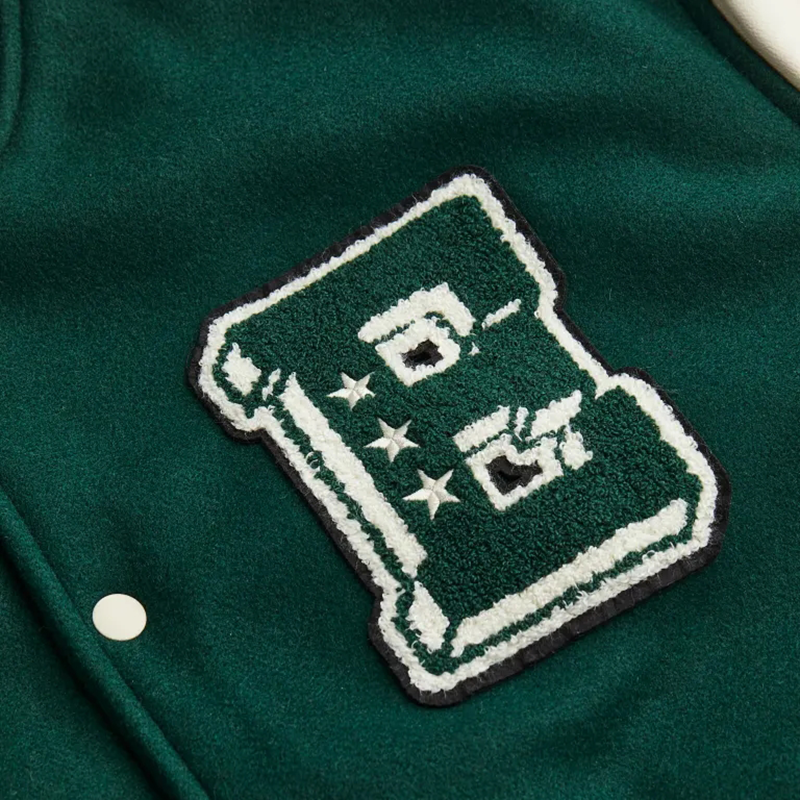 Wholesale custom logo chenille patch embroidery button up contrasting color letterman baseball jacket,Shuliqi Apparel - Men's Clothing Wholesale Manufacturer,Wholesale custom logo chenille patch embroidery button up contrasting color letterman baseball jacket