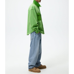 OEM custom logo high quality flap pockets button up regular fit contrast fleece overshirt men designer jacket,Shuliqi Apparel - Men's Clothing Wholesale Manufacturer,OEM custom logo high quality flap pockets button up regular fit contrast fleece overshirt men designer jacket