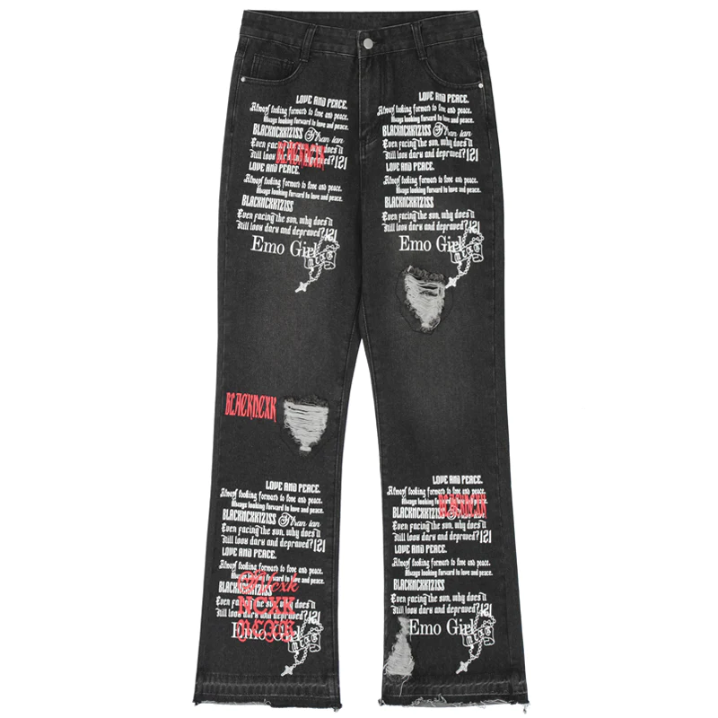 Custom Hip Hop Baggy Patchwork Flare Stacked Denim Jeans Luxury Vintage Fashion Men's Design Jeans,Shuliqi Apparel - Men's Clothing Wholesale Manufacturer,Custom Hip Hop Baggy Patchwork Flare Stacked Denim Jeans Luxury Vintage Fashion Men's Design Jeans