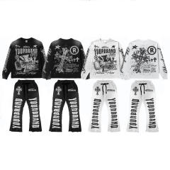 Custom Wholesale heavy Long Sleeves Printed Weight Sweatshirt And Sweatpants Set Vintage Crew Neck Erkek Sweatshirt,Shuliqi Apparel - Men's Clothing Wholesale Manufacturer,Custom Wholesale heavy Long Sleeves Printed Weight Sweatshirt And Sweatpants Set Vintage Crew Neck Erkek Sweatshirt