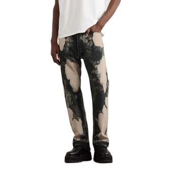 Custom Men's Jeans with Contrasting Colors Loose Trousers Fringed Trousers Washed Distressed RetroJeans Street Fashion,Shuliqi Apparel - Men's Clothing Wholesale Manufacturer,Custom Men's Jeans with Contrasting Colors Loose Trousers Fringed Trousers Washed Distressed RetroJeans Street Fashion