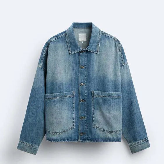 Custom Mens Denim Jacket Retro Washed Distressed Jacket Oversize Version Fashionable Simple and Advanced,Shuliqi Apparel - Men's Clothing Wholesale Manufacturer,Custom Mens Denim Jacket Retro Washed Distressed Jacket Oversize Version Fashionable Simple and Advanced
