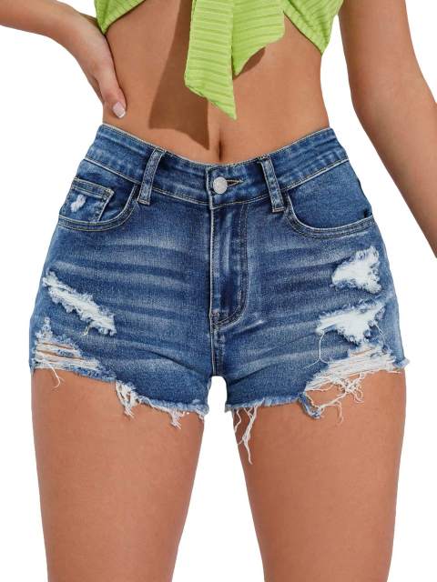 Custom Womens Denim Shorts Low-waisted Tight Ripped Shorts Body-modifying Elastic Trendy Cool Street Ladies,Shuliqi Apparel - Men's Clothing Wholesale Manufacturer,Custom Womens Denim Shorts Low-waisted Tight Ripped Shorts Body-modifying Elastic Trendy Cool Street Ladies