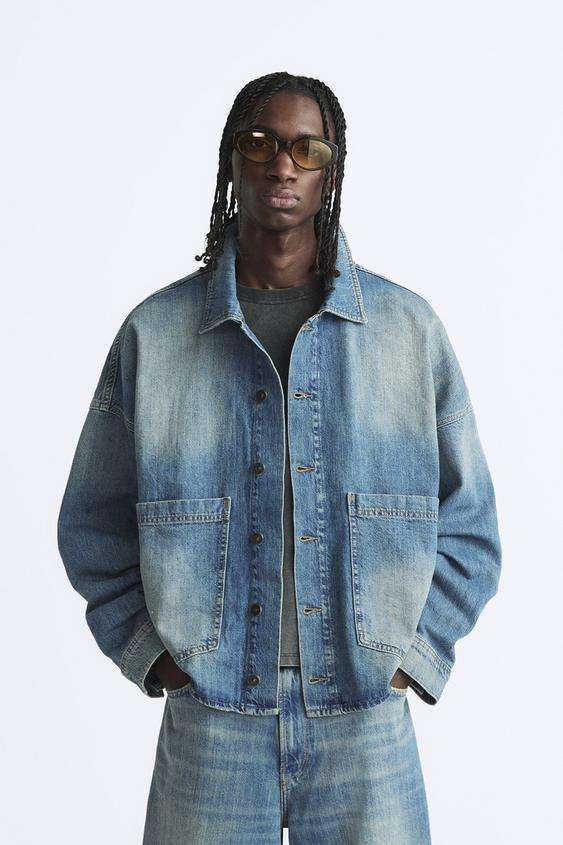 Custom Mens Denim Jacket Retro Washed Distressed Jacket Oversize Version Fashionable Simple and Advanced,Shuliqi Apparel - Men's Clothing Wholesale Manufacturer,Custom Mens Denim Jacket Retro Washed Distressed Jacket Oversize Version Fashionable Simple and Advanced